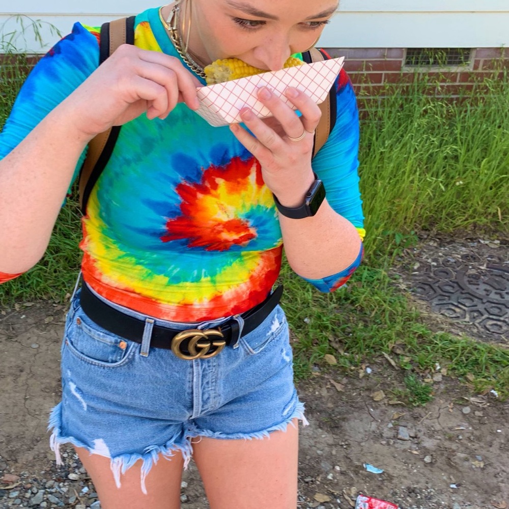Alice + Olivia Tie Dye Crop Top